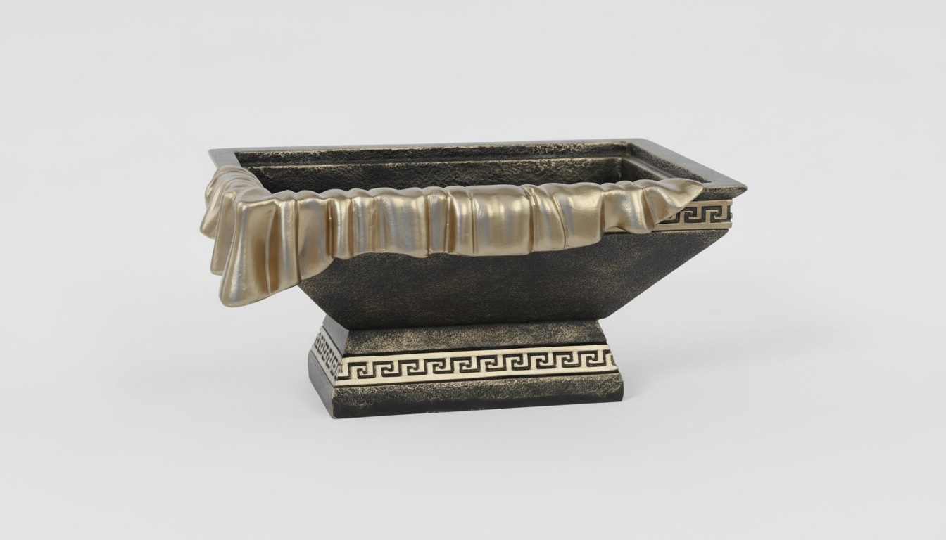 Design XXL Obst Schale Vase Ellipse Vasen Antik Schalen Deko Dekoration