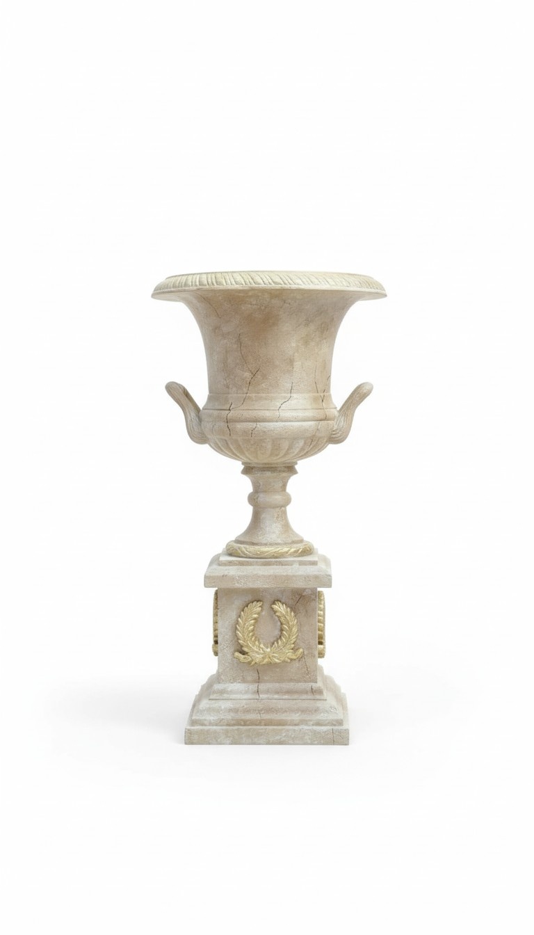 Design Vase 61cm Blumen Kelch Pokal Dekoration Kübel Kalssische