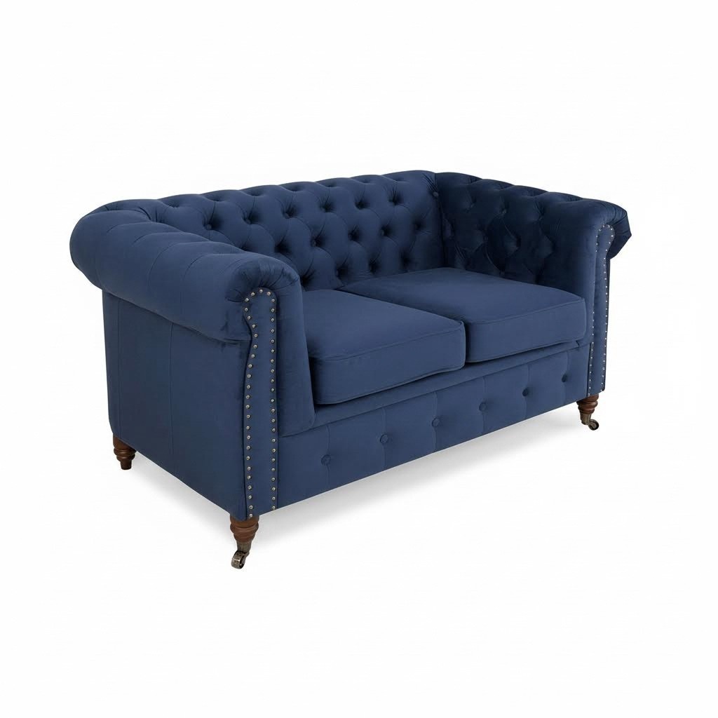 designer 2 Sitzer Textil Sofas Couchen Neu Chesterfield Couch Polster Ledersofa