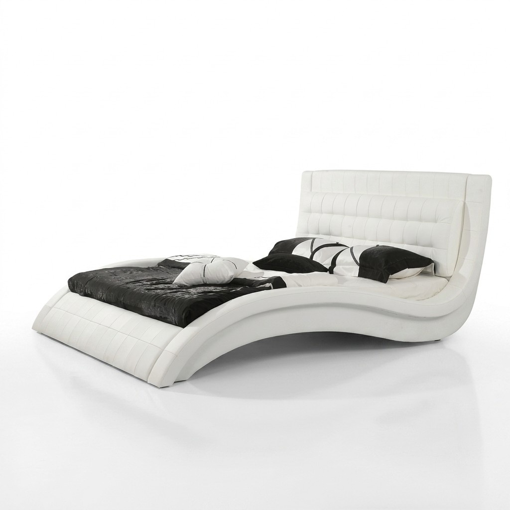Designer Bett Ehebett Doppelbett Polsterbett Schlafzimmer Lederbett Neu Betten