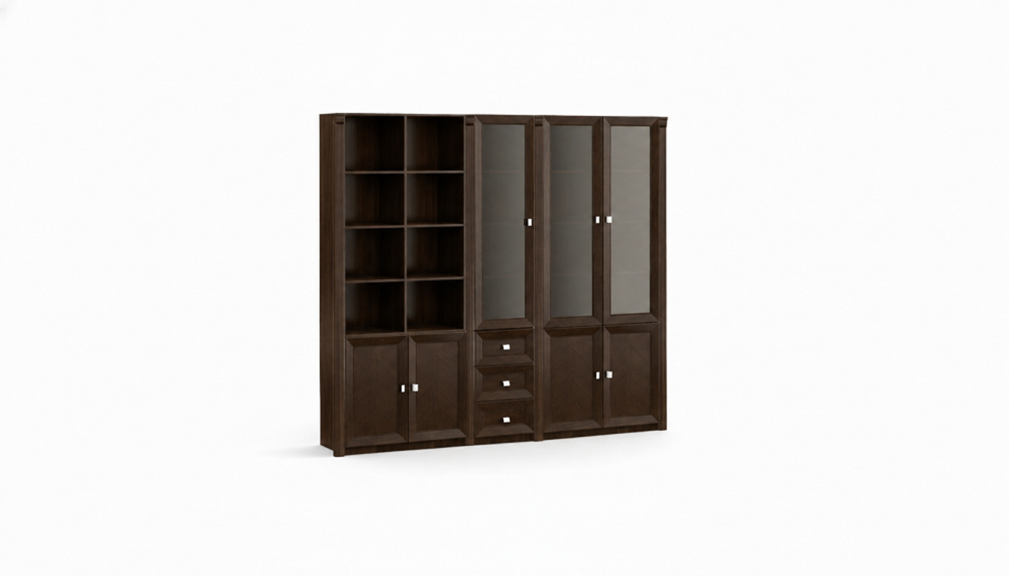 Designer Brauner Büroschrank Massivholz Aktenschrank Robuster Schrank