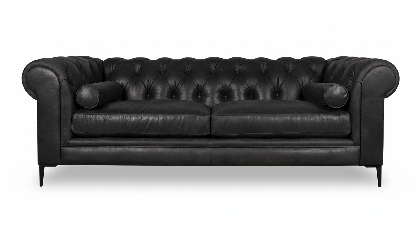 Designer Chesterfield Couch Leder Couchen Polster Ledersofa Sofa