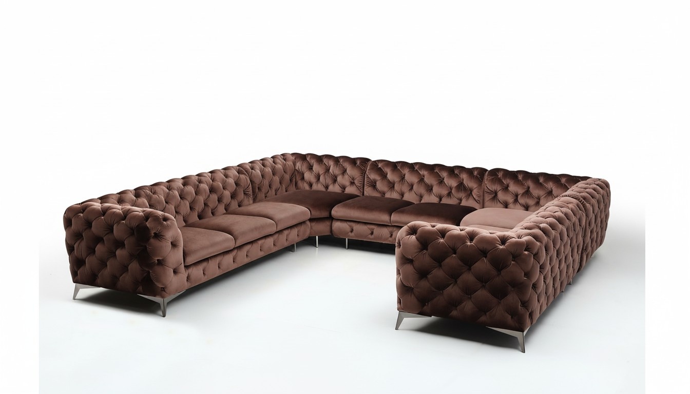 Designer Chesterfield Ecksofa Sofa Couch Polster U Form Sofas Sitz Eck