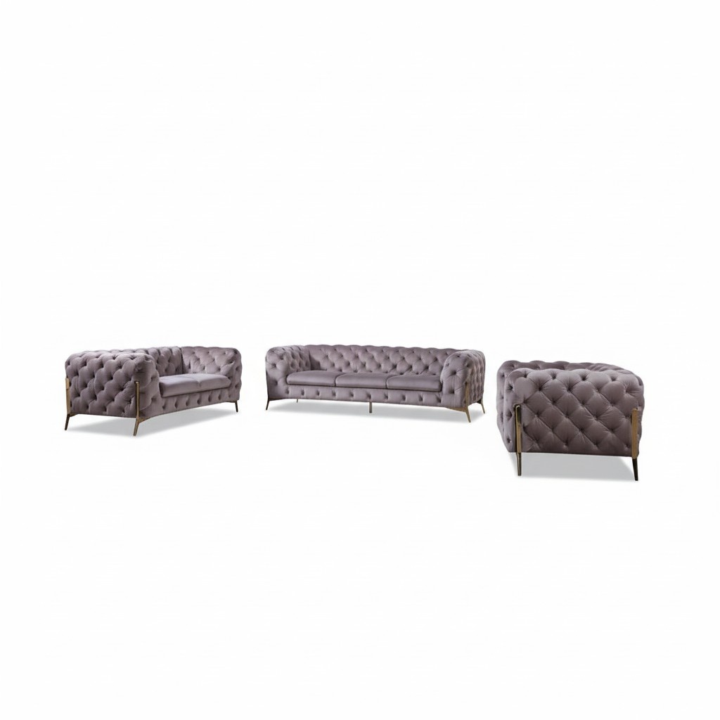 Designer Chesterfield Sofagarnitur Sofa Couch Polster Set 321 Sitzgarnitur Neu