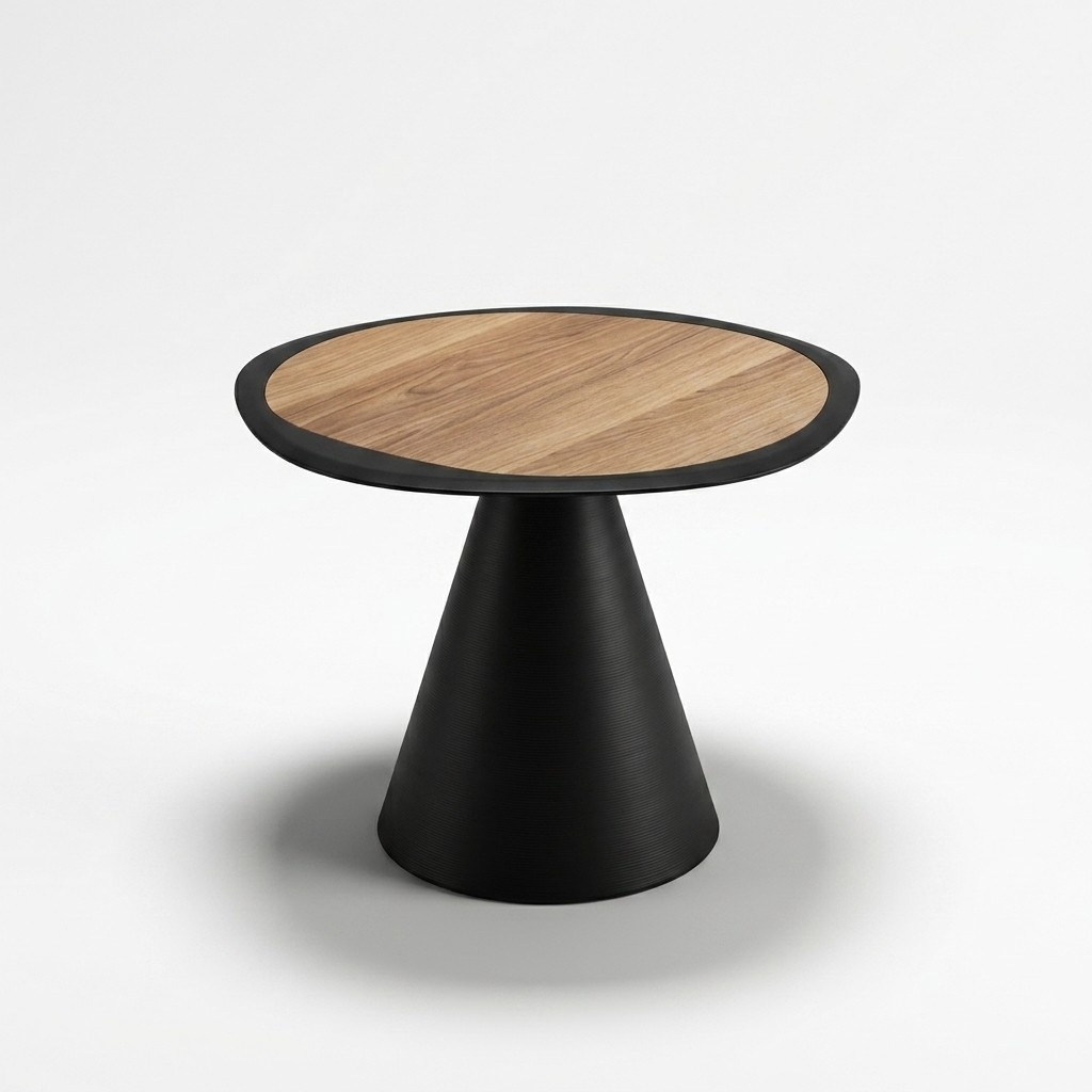 Designer Couchtisch Beistelltisch Wohnzimmer Schwarz Tisch Möbel Rund