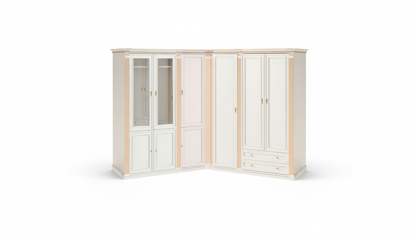Designer Eckschränke Massivholz Schlafzimmer L-Form Kleiderschränke