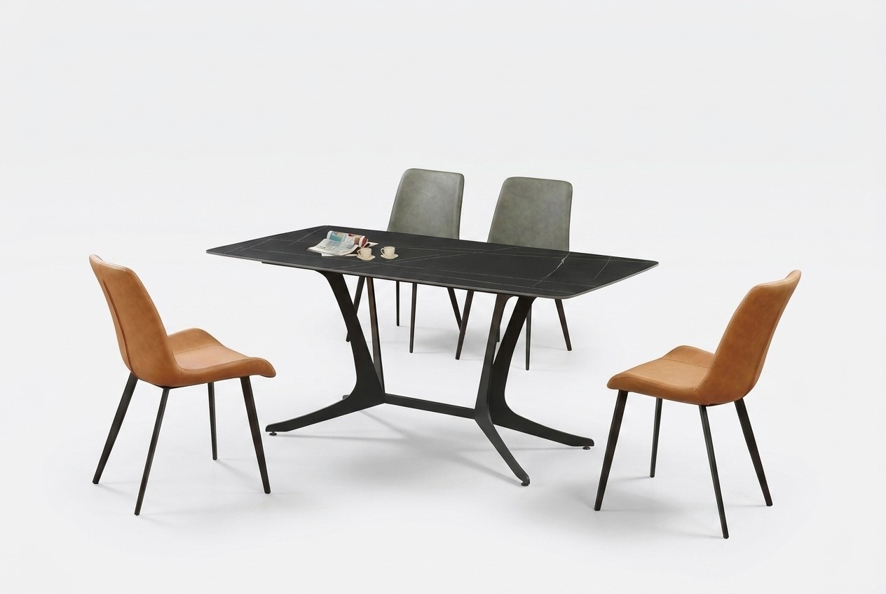 Designer Esstisch Tisch Esszimmer Wohnzimmer Design Tische 180x90cm Edelstahl.