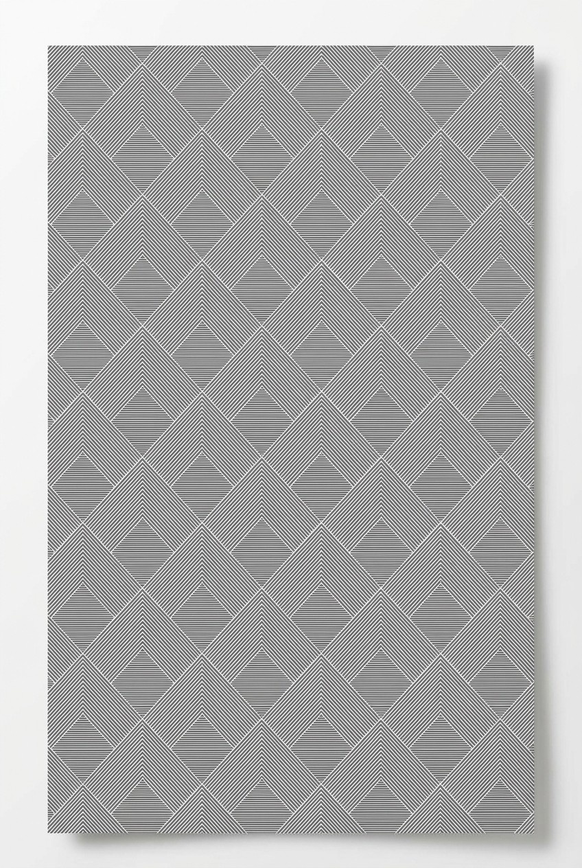 Designer Grau Teppich Geometrisches 3D Effekt Flur Foyer Arbeitszimmer