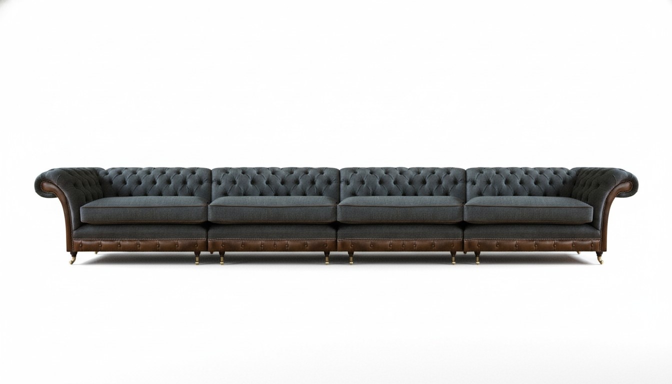 Designer Graue Chesterfield Couch Modernes Sofa Polstercouchen Möbel