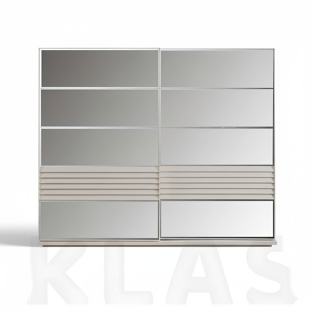 Designer Grauer Kleiderschrank Holzschrank Schlafzimmer Luxus Schränke