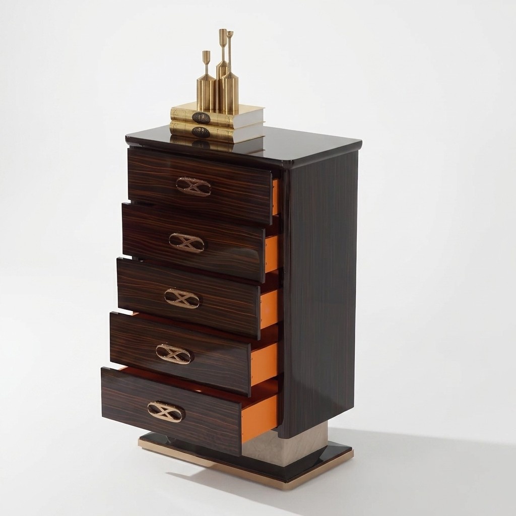 Designer Hoch Schrank Kommode Kommoden Luxus Schränke Side Low Board Edel Holz