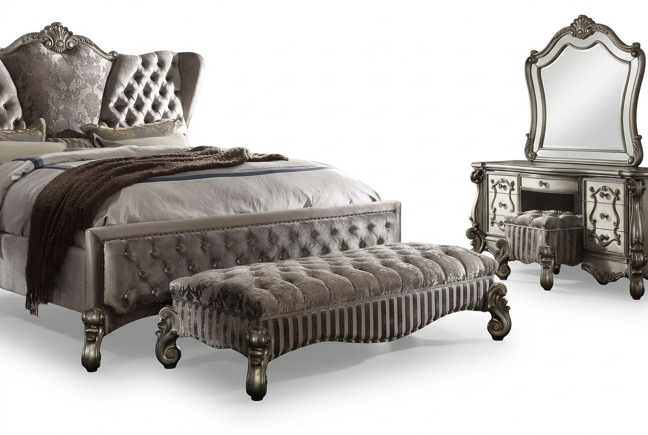 Designer Hocker Leder Textil Luxus Chesterfield Fußhocker Ottomane Chesterfield