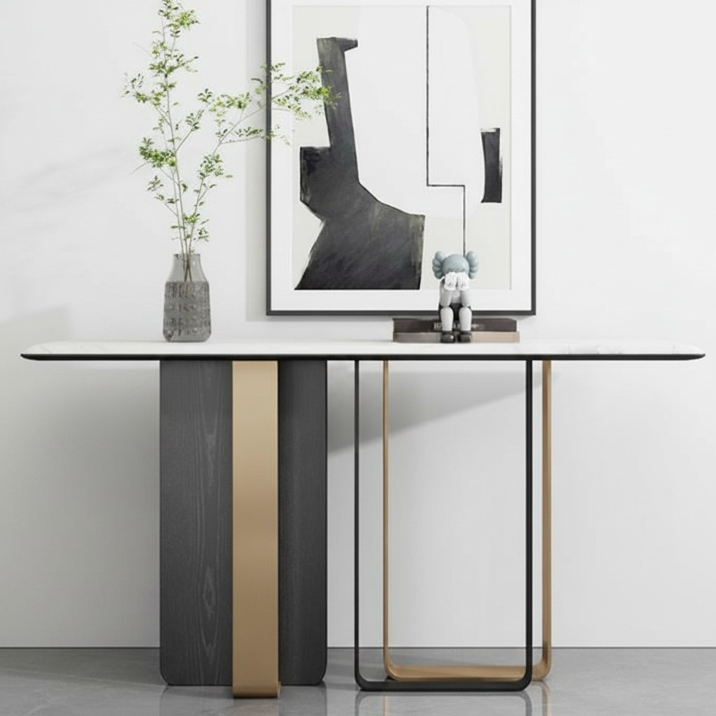Designer Holz Konsolentisch Tisch Konsole Modern Wohnzimmer Konsole