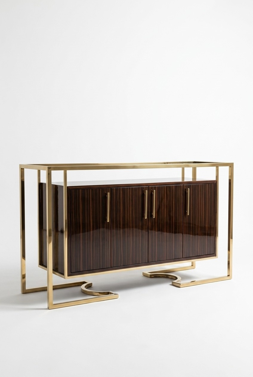 Designer Kommode Anrichte Side Low Board Schrank Wohn Zimmer Regal