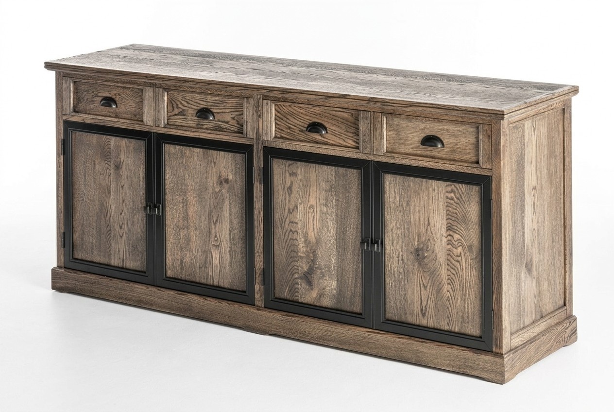 Designer Kommode Anrichte Side Low Board Schrank Wohn Zimmer Regal Holz Luxus