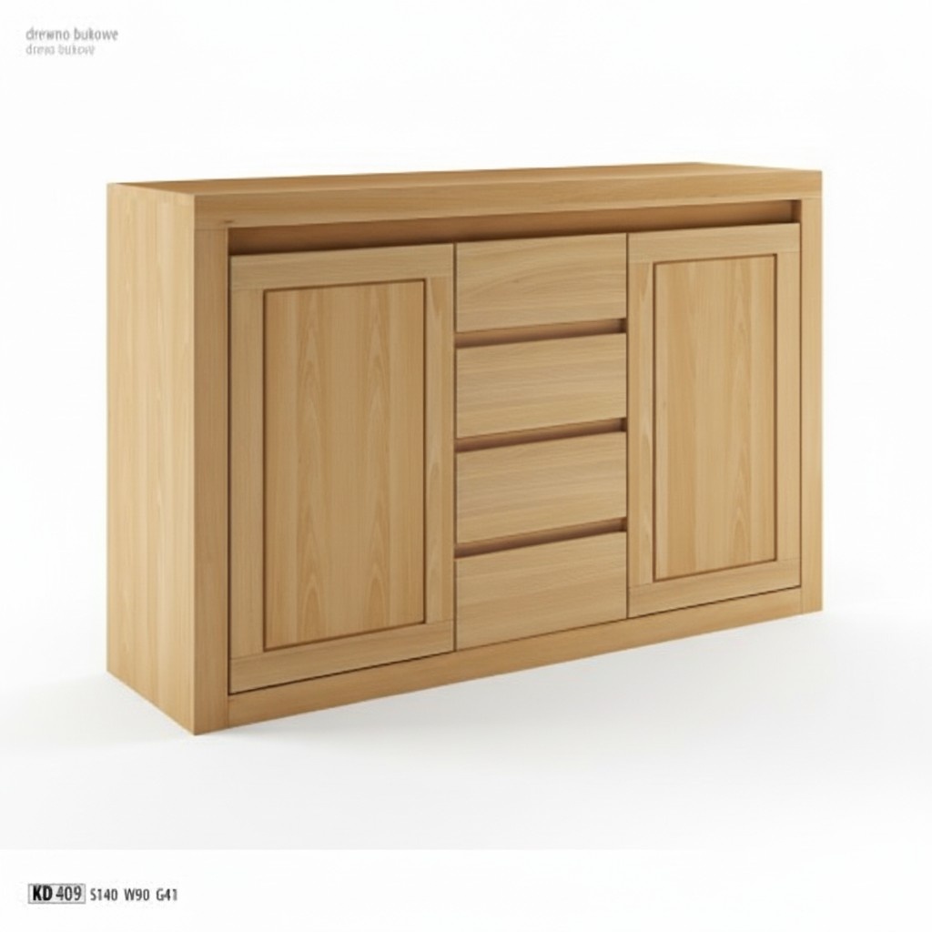 Designer Kommode Seite Low Board Kleiderschrank Regal für Wohnzimmer Massivholz