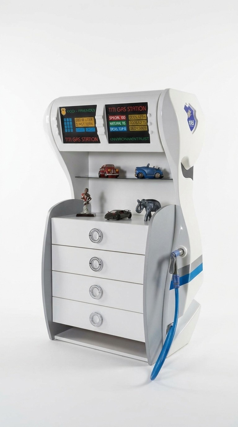 Designer Kommoden Schrank Regal Kinderzimmer Kommode Tankstelle Neu