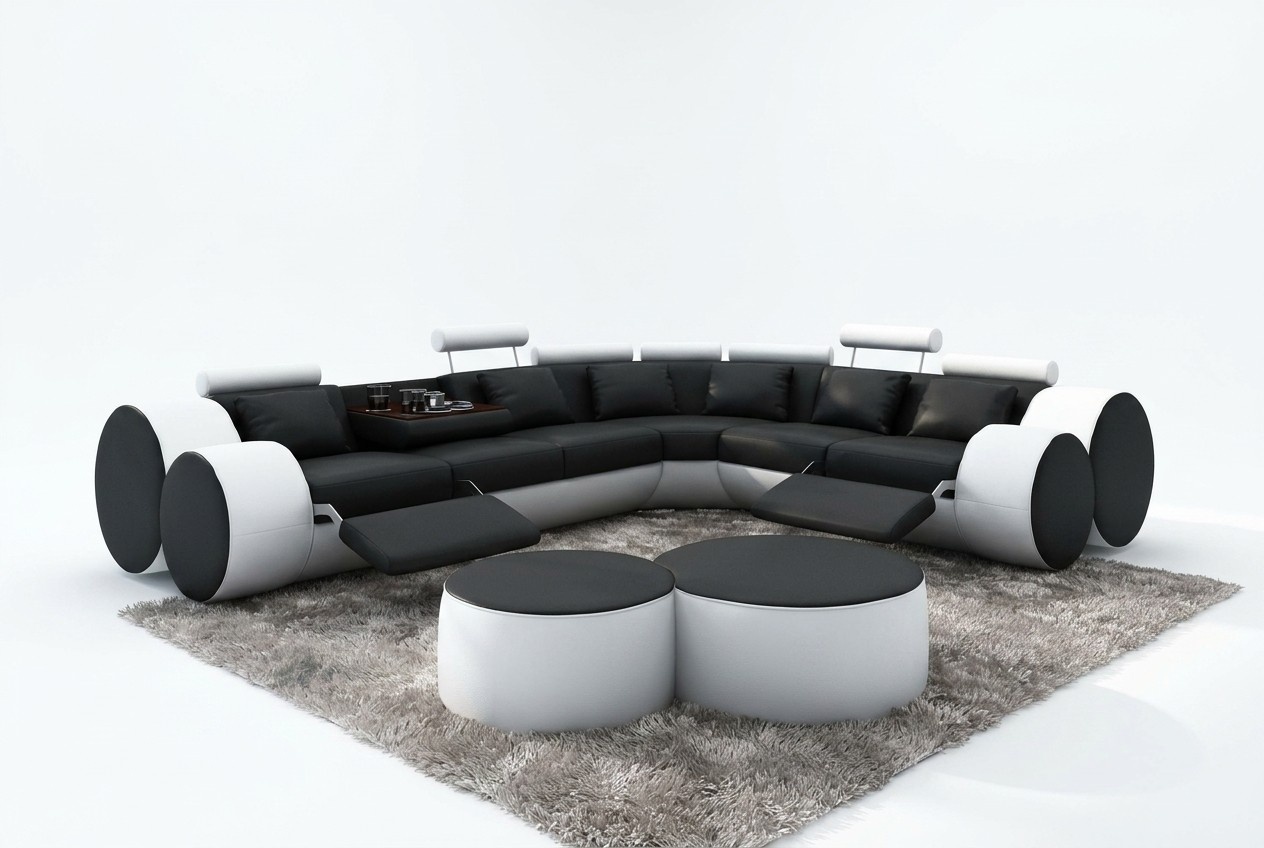 DESIGNER LEDERCOUCH ECKSOFA WOHNLANDSCHAFT MADE IN EU LEDERSOFA ECKCOUCH SOFA !!