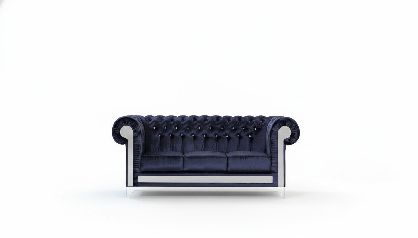 designer luxus chesterfield samt textil stoff couch sofa polster sofas 3sitzer