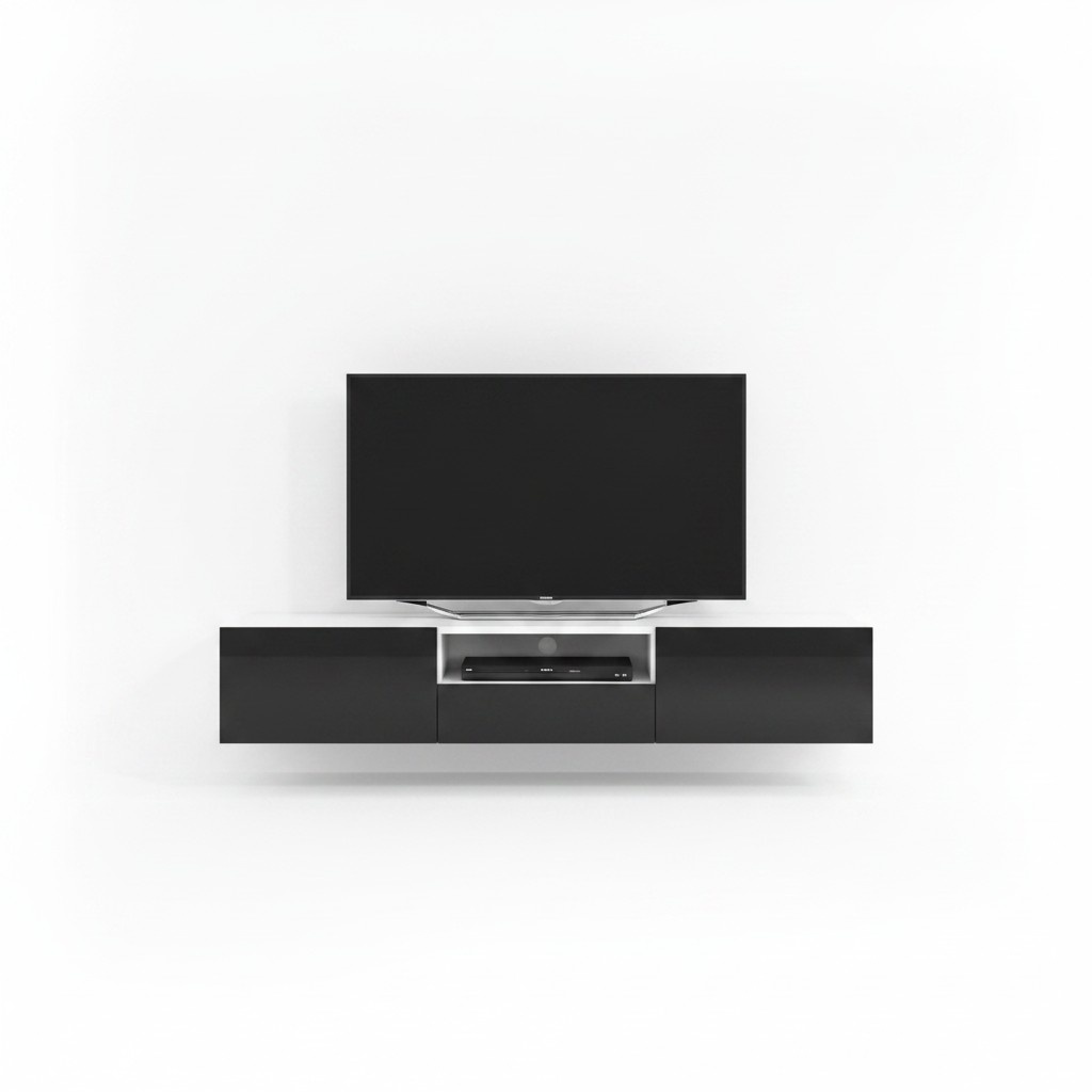 Designer Luxus Hänge TV Ständer Wohnzimmer Holz Lowboard Modern