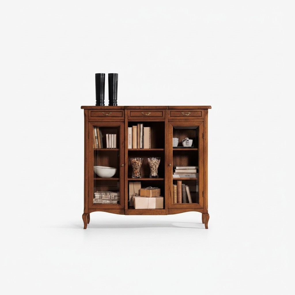 Designer Luxus Holz Vitrine Schrank Design Anrichte Italienische Möbel