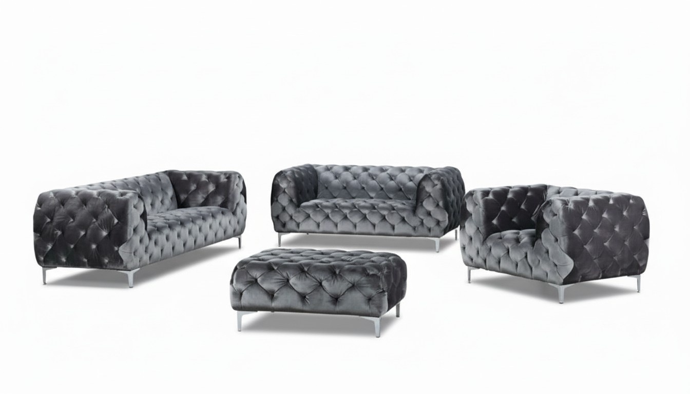 Designer Luxus Wohnlandschaft Chesterfield Polster Sofa Sitz Couch Garnitur
