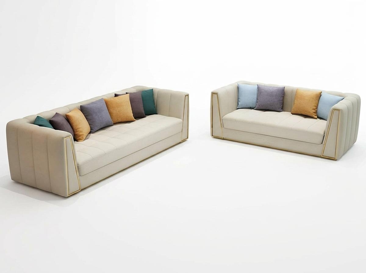 Designer Möbel Wohnzimmer Poster Sofa Couch Sofagarnitur Garnituren 3+2 Sitzer