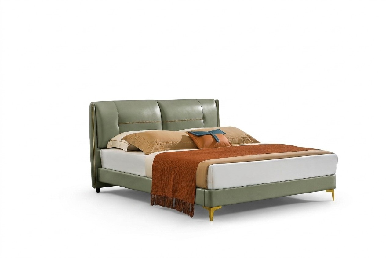 Designer Polsterbett Bett Betten Stoff Holz Luxus Doppelbett Ehebett 180x200cm.