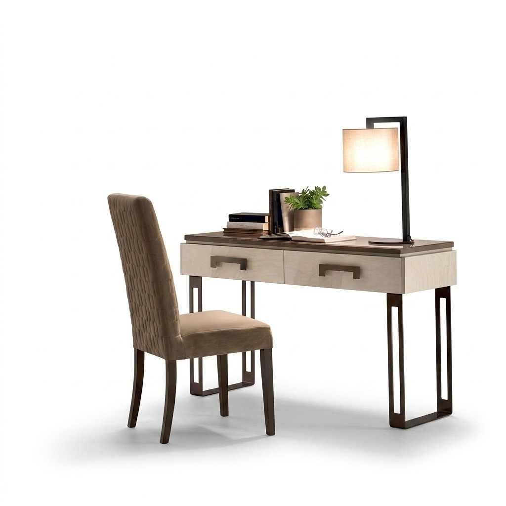 Designer Schreibtisch Stuhl Büro Set italienische Möbel Sekretär Lehnstuhl 2tlg.