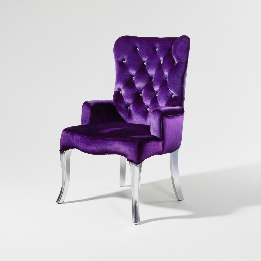 Designer Sessel Samt Sofa Lounge Club Sofa mit Kristallsteinen Stuhl Stühle Neu