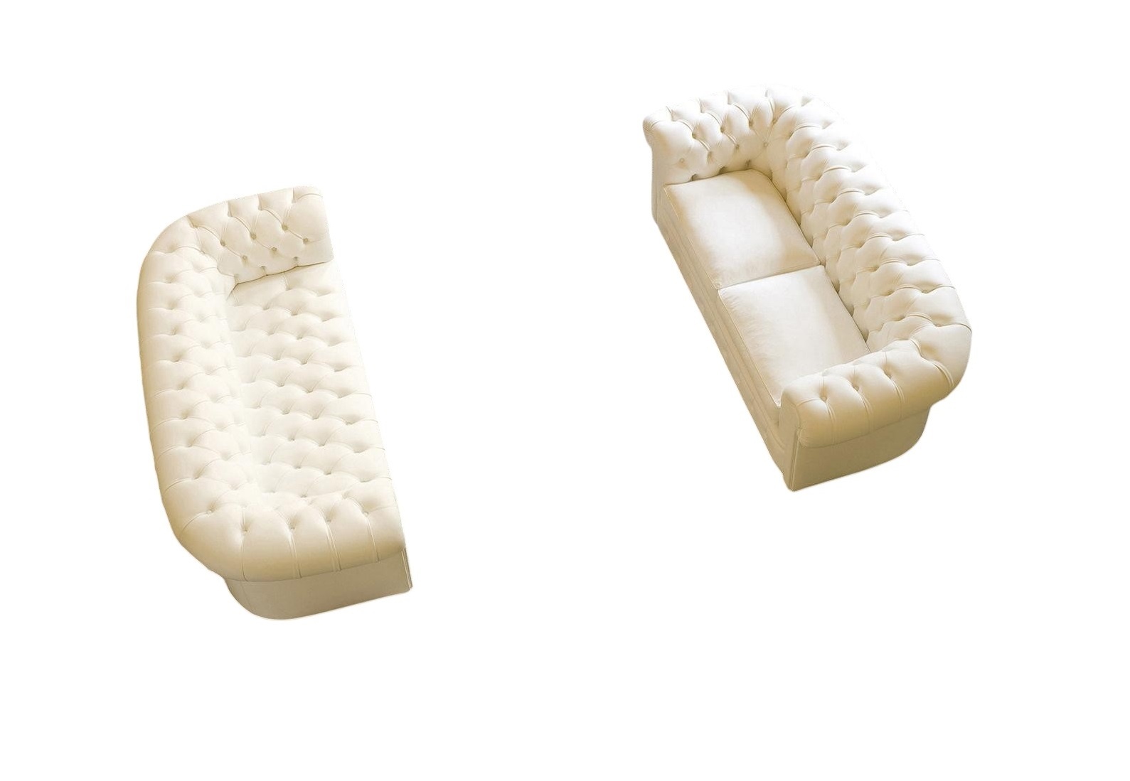 Designer Sofa Couch Polster Sofagarnitur Set Chesterfield 3+3 Sitzer Philadelphi