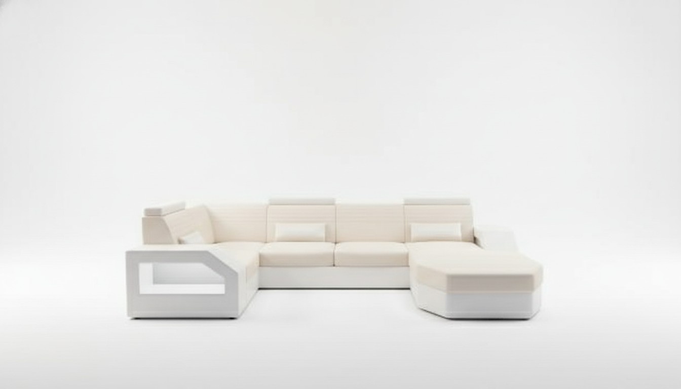 Designer Leder Stoff Textil Polster Garnitur Wohnlandschaft Neu Sofa Ecksofa