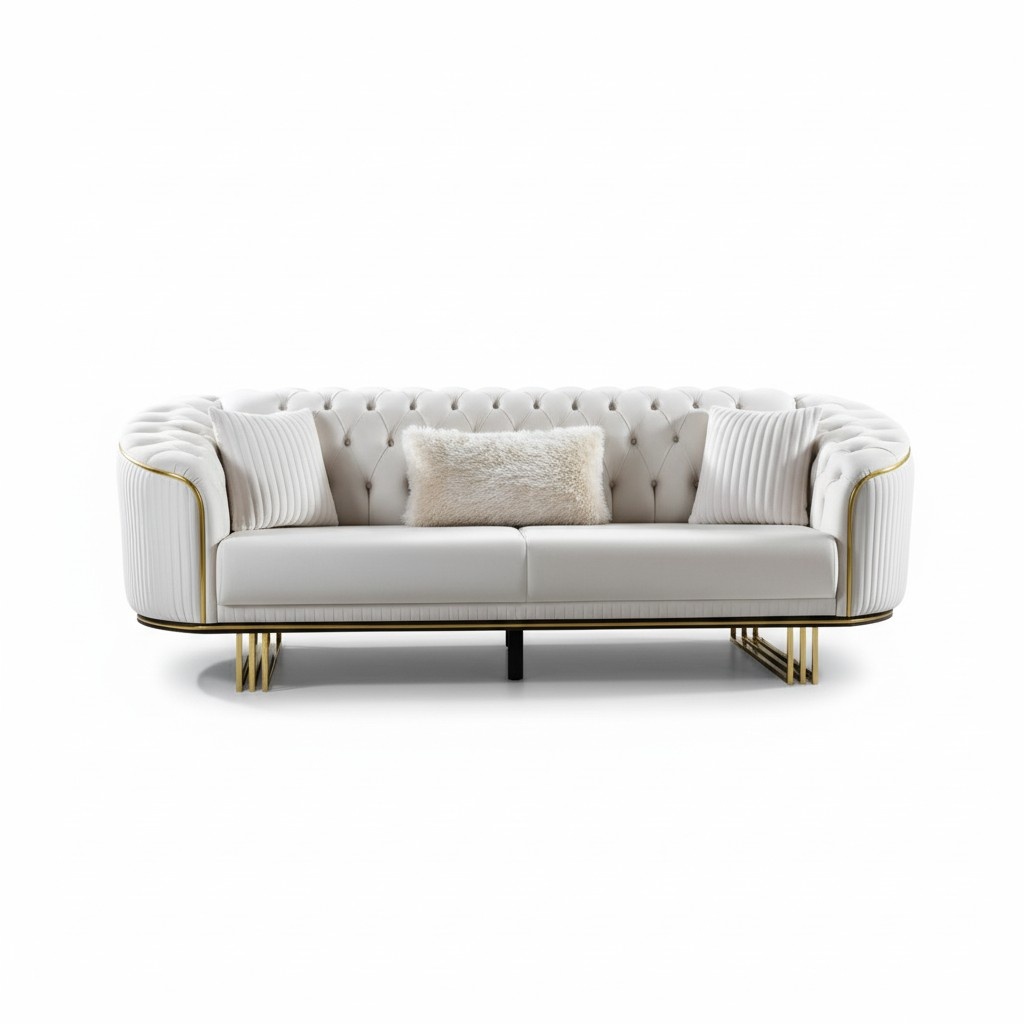 Designer Sofa Moderner 3 Sitzer Polster Luxuriöses Wohnzimmer Sofas Couch