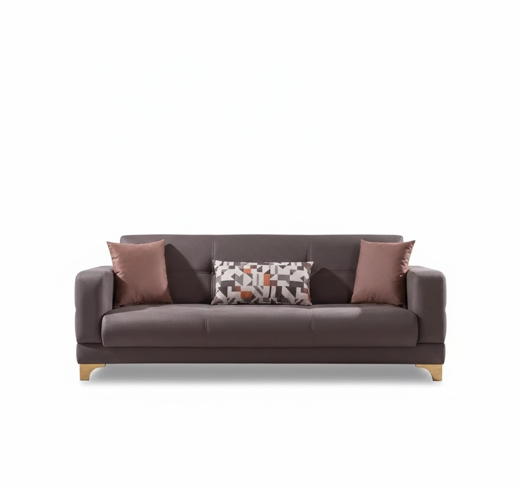 Designer Sofa Rosa 3-Sitzer Designer Wohnzimmer Couch Textil Möbel Couchen