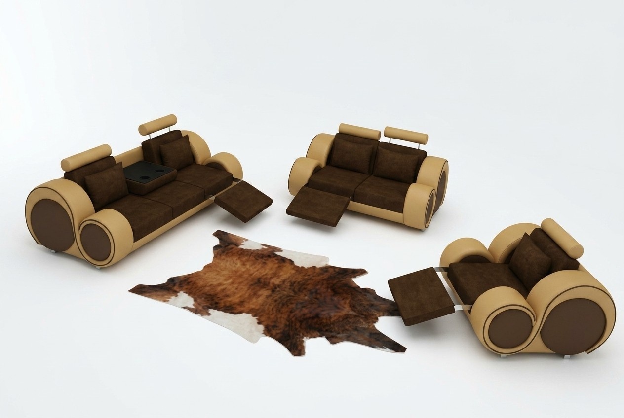 DESIGNER SOFA SITZER RELAX COUCH POLSTERGARNITUR TEXTIL NEUSOFAGARNITUR 3/2/1 !!