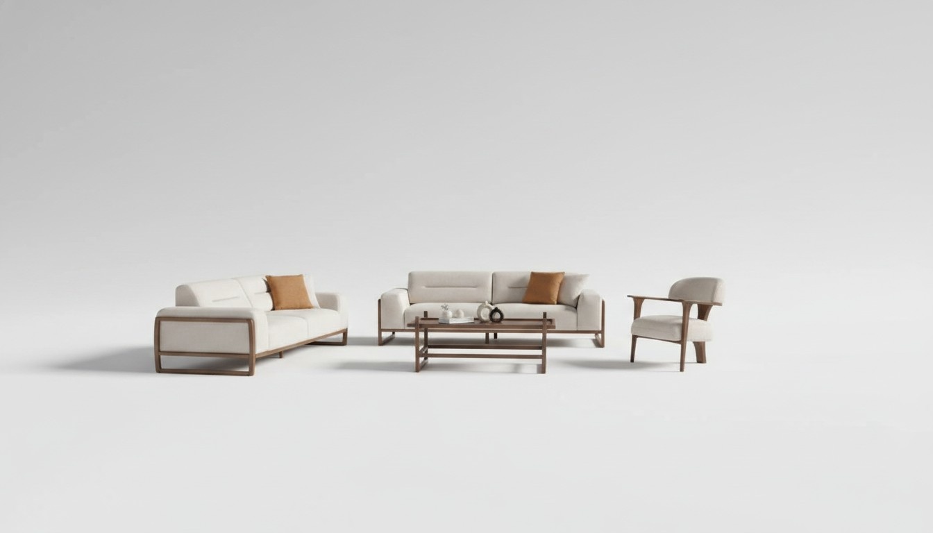 Designer Sofagarnitur Hochwertig Wohnzimmer Dreisitzer Polster Sessel Set 3tlg