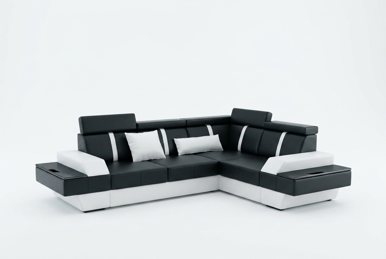 Designer Eckcouch Neu Couch Sofa Polster Ledersofa Sofas Garnitur Wohnlandschaft