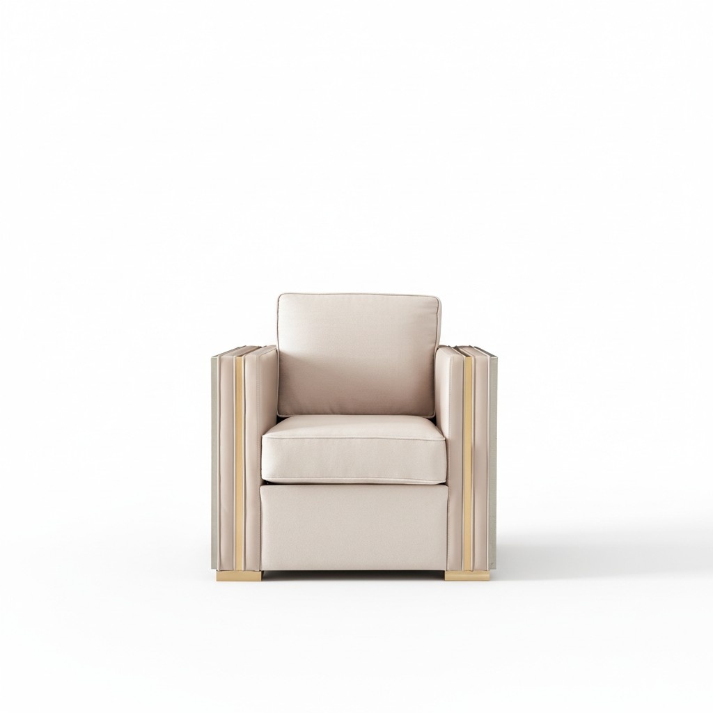 Designer Wohnzimmer Einrichtung Sessel Einsitzer Polster Sofa Couch Fernseh neu