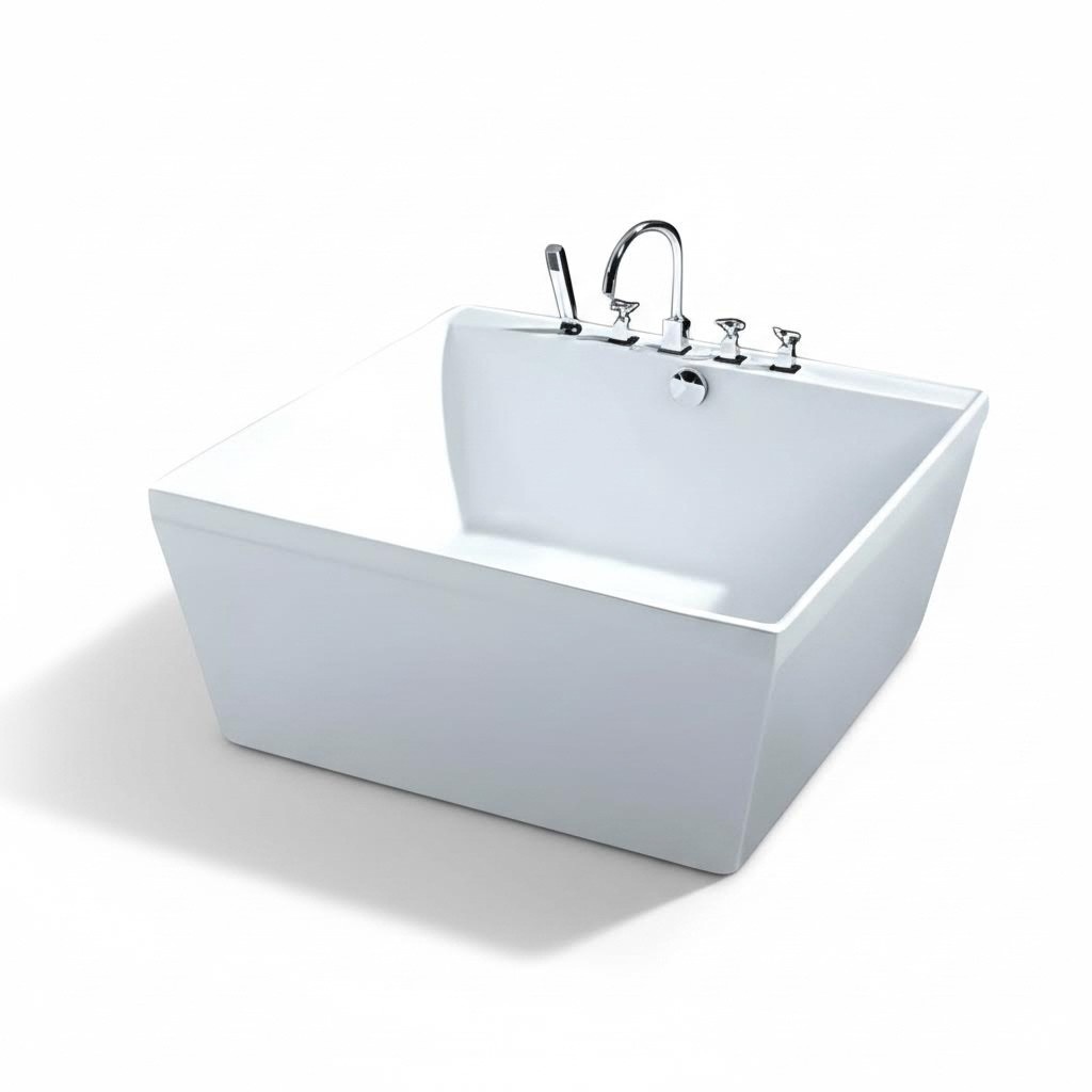 Designwanne Badewanne Acrylwanne Wanne Komfortwanne Raumsparwanne 135x135 cm