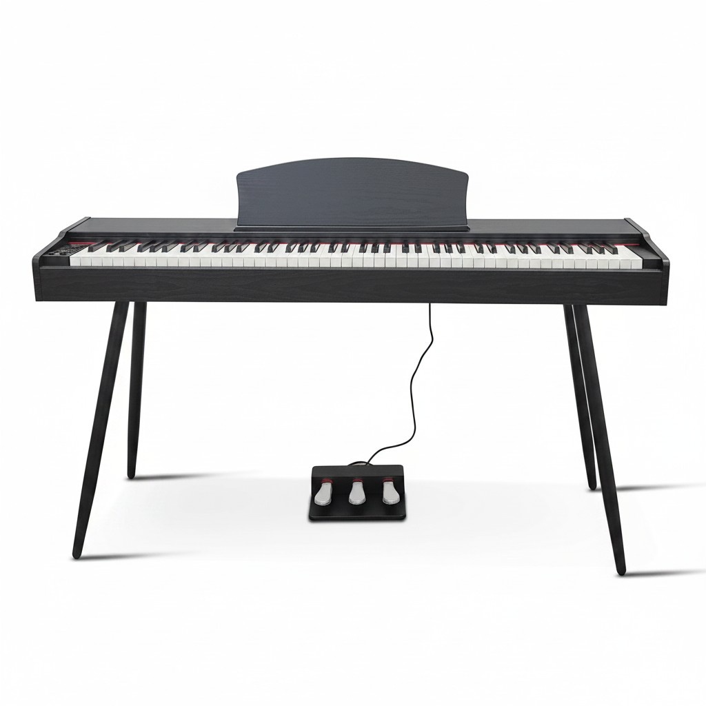 Digitalpiano Braunes Piano Stage Klavier Hochglanz Heimklavier
