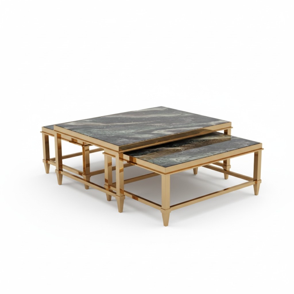 Doppel Couchtisch Kaffeetisch Beistelltisch Design Wohnzimmertisch Tische Set 2x