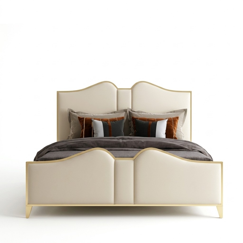 Doppelbett Bett Ehebett Design Polsterbett Designbett Leder Betten