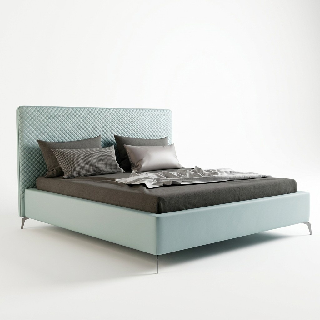 Doppelbett Lederbett Betten Bett Leder Polster Schlafzimmer Ehe 180x200cm Neu
