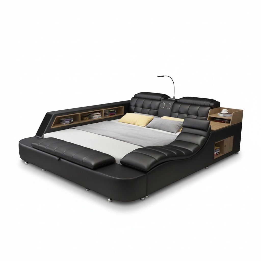 Doppelbett Polsterbett Schlafzimmer 180x200cm Multifunktion Bett Betten Ehebett