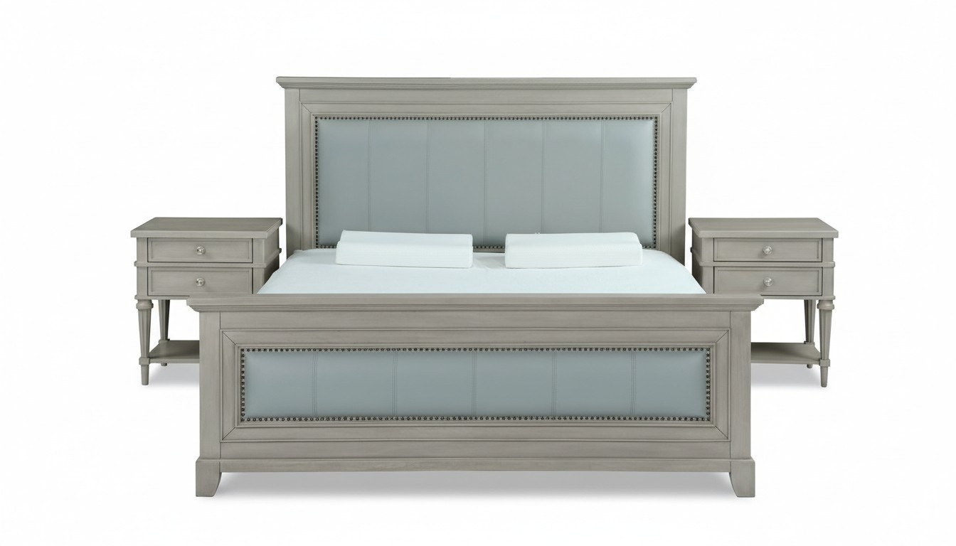 Doppelbett Schlafzimmer Hotel Ehe Luxus Bett 2x Nachttisch 3tlg. Set Betten Neu