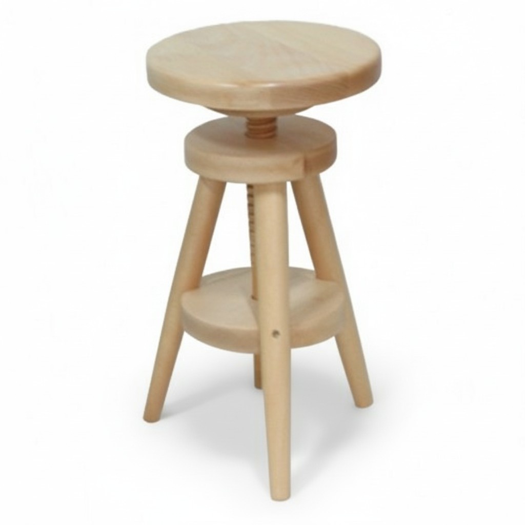 Drehhocker Barhocker Holz höhenverstellbar Sitzmöbel Schemel Arbeitshocker neu