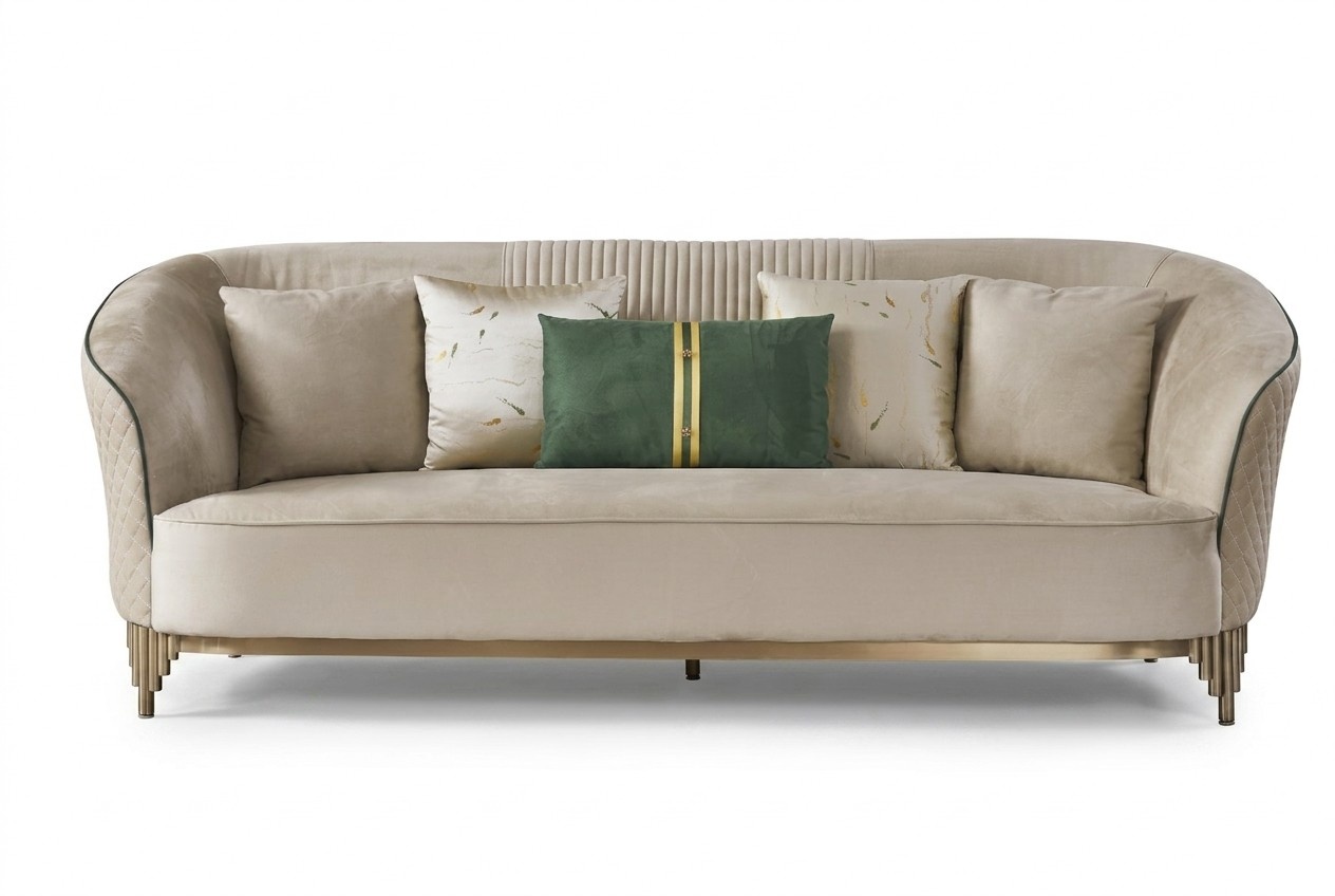 Dreisitzer 3 Sitzer Designer Sofa Polster Sofas Couchen Stoff Textil Leder Neu