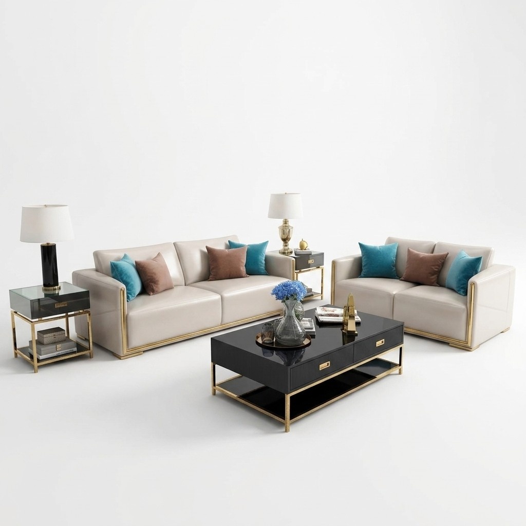 Dreisitzer Couch Polster Design Sofa 3er Sitz Sofas Zimmer Möbel Moderne