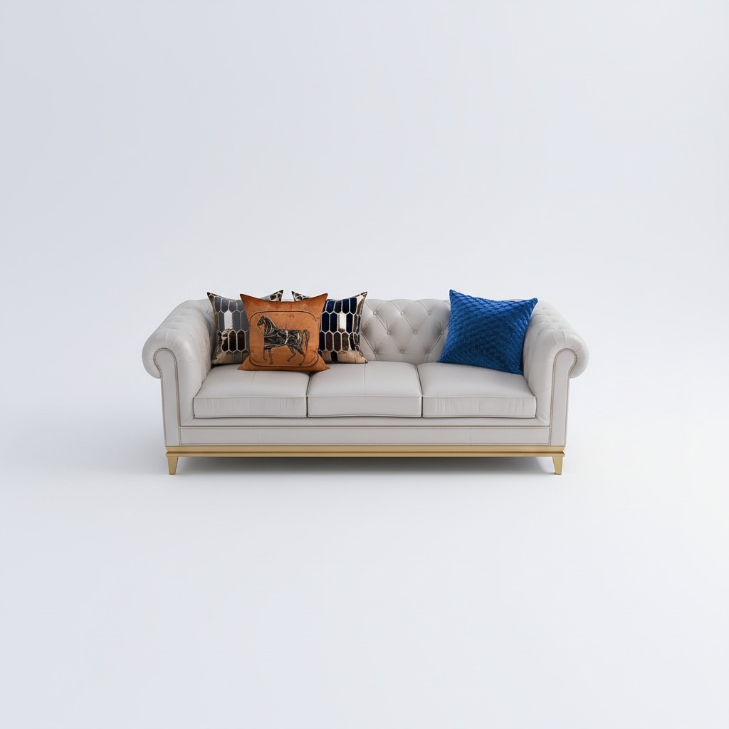 Dreisitzer Couch Polster Design Sofa 3er Sitz Sofas Zimmer Chesterfield