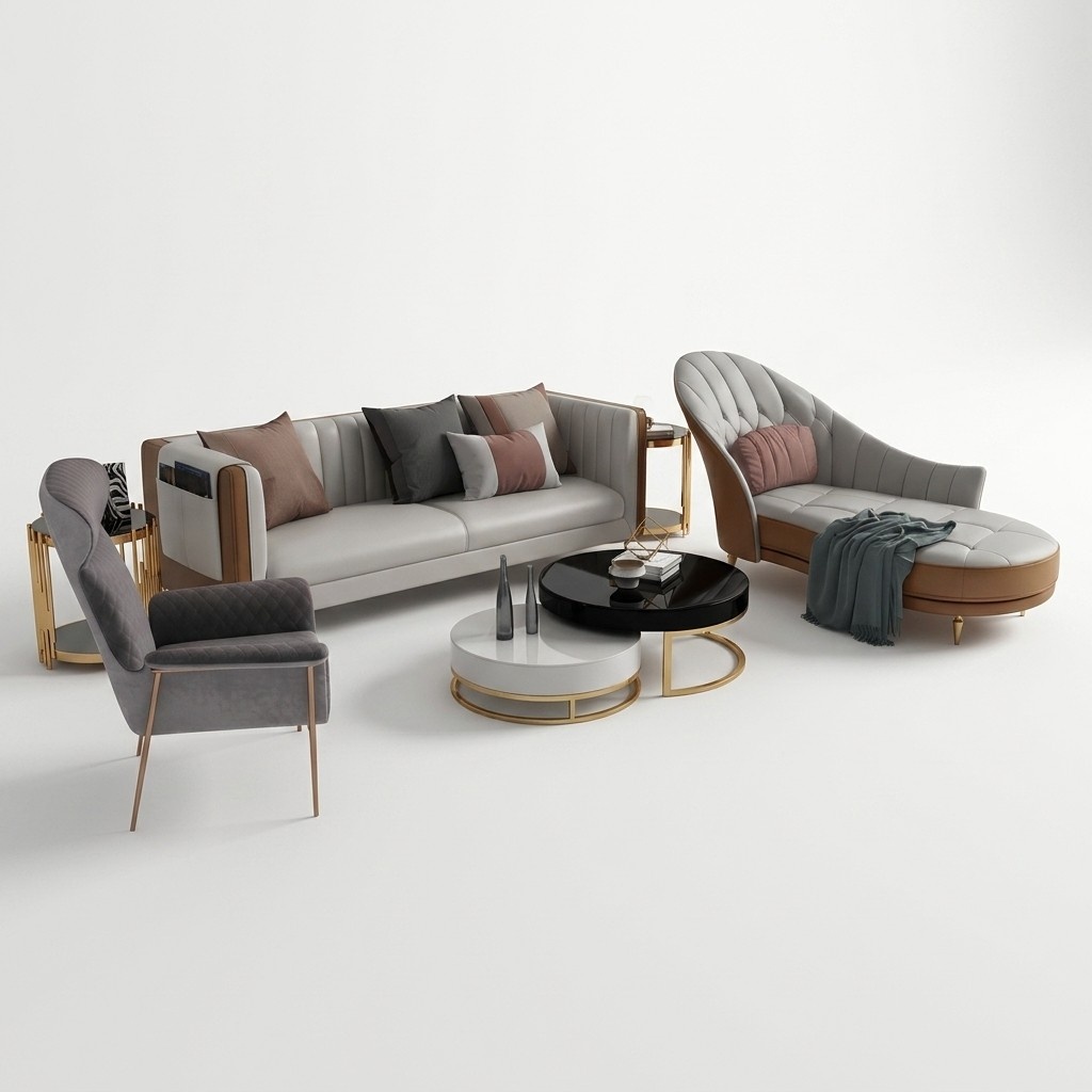 Dreisitzer Couch Polster Design Sofa 3er Sitz Sofas Zimmer Beige Luxus